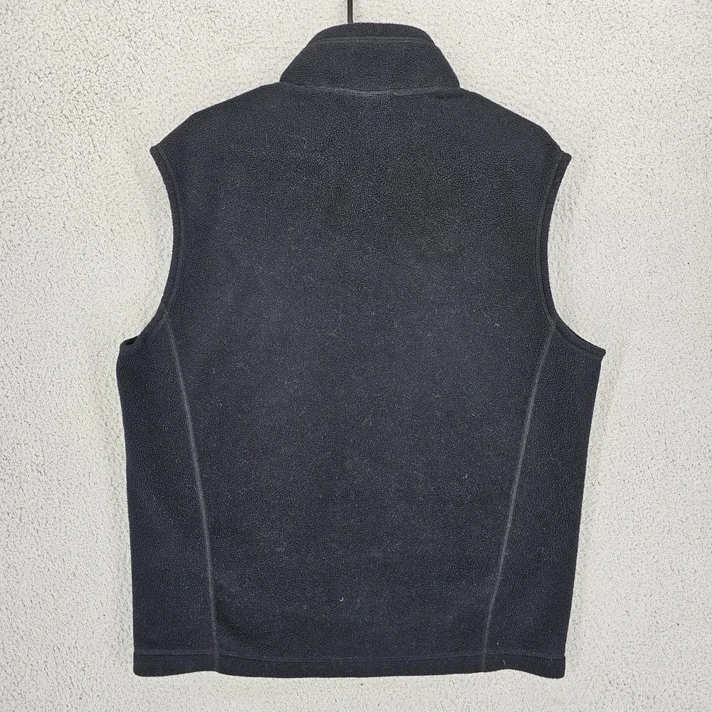 Patagonia Synchilla Vest Mens Large Black Fleece Full Zip Backroads Logo Outdoor